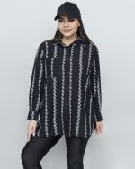 شومیز حلقه‌آستین‌دار شیشه‌ای